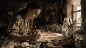 Ilustración conceptual sobre quién es la chica salvaje en la literatura