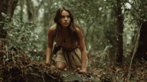 Primer plano de las manos de Kya dibujando fauna para sus libros