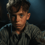 El niño con el pijama de rayas