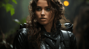 Retrato de Katniss Everdeen en Los Juegos del Hambre