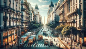 Vista aérea de Buenos Aires mostrando la diversidad arquitectónica de la ciudad
