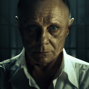 Ilustración artística de Hannibal Lecter, el caníbal erudito