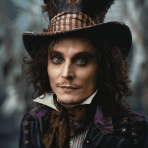 Johnny Depp interpretando a Willy Wonka en la versión de 2005