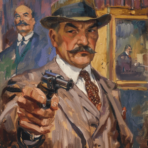 Retrato de Hércules Poirot, el detective belga de Christie