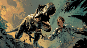 Alan Grant estudiando fósiles en un famoso fotograma de Jurassic Park