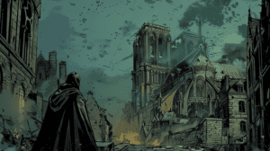 Retrato ilustrado de Quasimodo, el Jorobado de Notre Dame