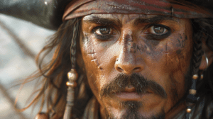 Johnny Depp como el Capitán Jack Sparrow