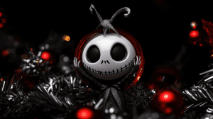 Jack Skellington con su traje de rayas liderando Halloween