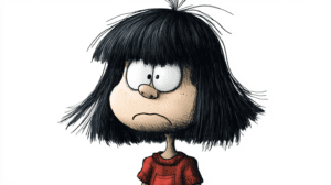Mafalda interactuando con Susanita en el barrio