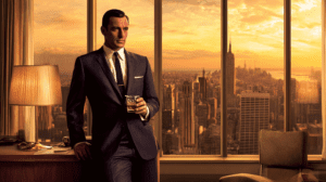 Don Draper y Peggy Olson trabajando en la agencia de publicidad.