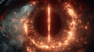 El ojo de Sauron en Mordor, emblema del control y la vigilancia
