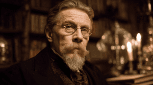 Profesor Van Helsing analizando el caso de Lucy Westenra