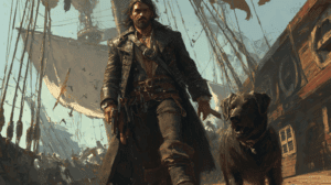 Retrato conceptual de Long John Silver, personaje de La isla del tesoro