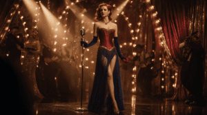Satine personaje de Moulin Rouge en el cabaret parisino