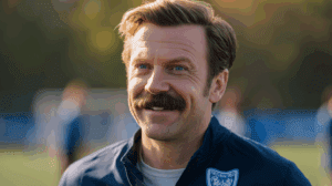 Ted Lasso y Rebecca en el vestuario