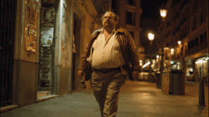 imagen del personaje Torrente en su piso de Madrid