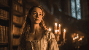 personaje Bella del cuento original de Villeneuve