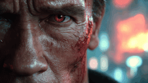 quién es terminator t800 avanzando por la ciudad