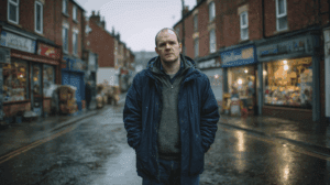 Actor Rory Kinnear interpretando a Dave en el juicio contra la regulación financiera