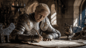 Cuadro comparativo de quién es Brienne de Tarth frente a Juana de Arco.