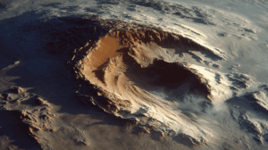 Paul Atreides ciego caminando hacia el desierto al final de El Mesías de Dune