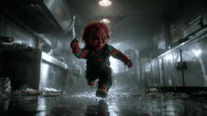 Quién es Chucky mostrando su expresión fija característica