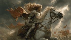 Quién es Éowyn junto a Faramir en los jardines de Ithilien