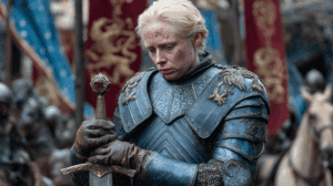 Rostro de Brienne de Tarth mostrando las cicatrices descritas en los libros.
