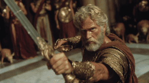 Penélope tejiendo y destejiendo el sudario mientras espera el regreso de su esposo