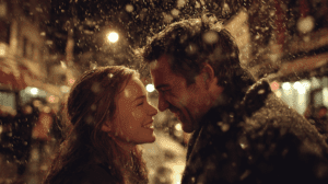 desi collings y amy dunne en la casa del lago