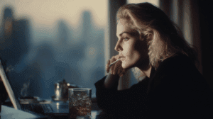 quién es catherine tramell durante la escena del interrogatorio policial